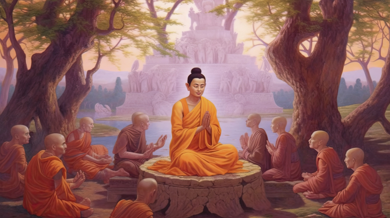 Photo on Wikimedia Commons (https://upload.wikimedia.org/wikipedia/commons/2/25/Buddha_teaching_a_Sermon_2023-05-11-2.jpg)