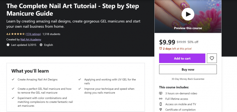 The Complete Nail Art Tutorial – Step by Step Manicure Guide (Udemy)