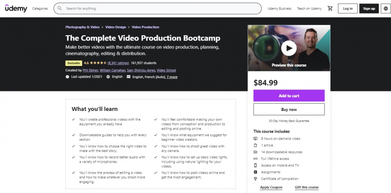 This course will improve your skills whether you're a vlogger, Youtuber or a young filmmaker- Screenshot photo