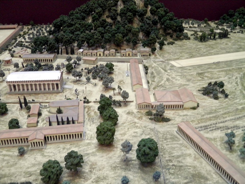 This model is the site of Olympia, home of the ancient Olympic Games -en.wikipedia.org