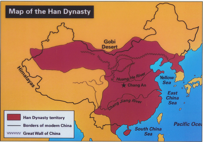 Map of the Han Dynasty - china-mike.com