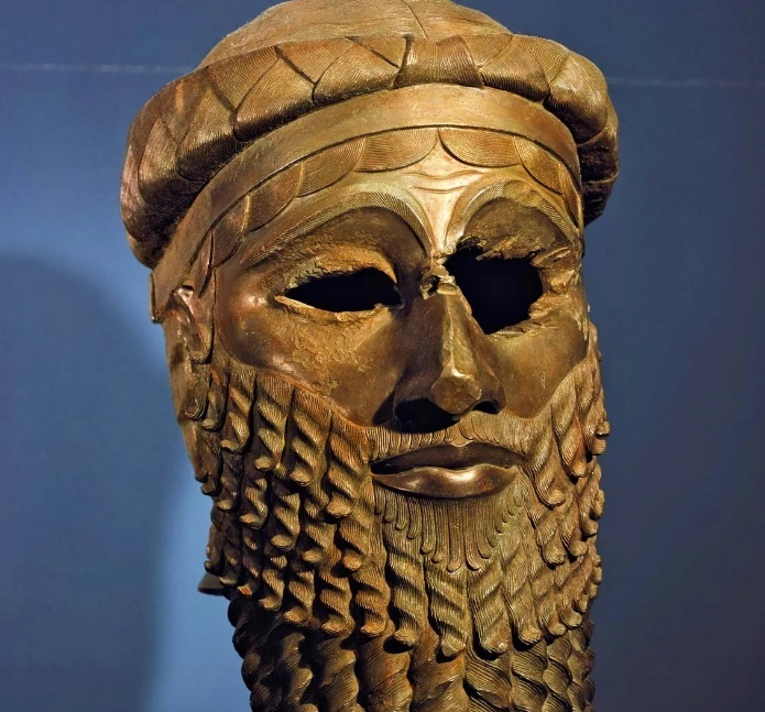Bronze head of a king, perhaps Sargon of Akkad, from Nineveh (now in Iraq), Akkadian period, c. 2300 BCE; in the Iraq Museum, Baghdad -britannica.com
