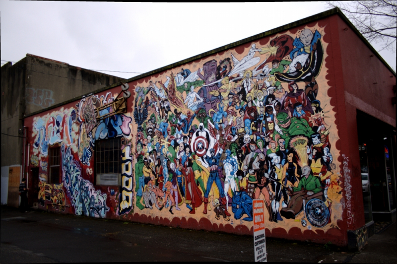 Marvel comics mural - Photo on  Wikimedia Commons (https://commons.wikimedia.org/wiki/File:Marvel_comics_mural_-_panoramio.jpg)