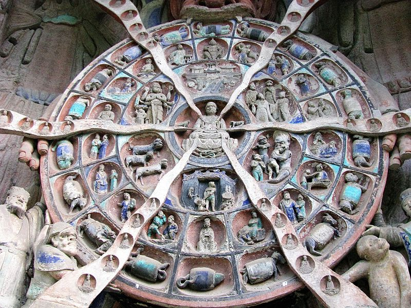Buddhist Wheel of Life - Photo on Wikimedia Commons (https://commons.wikimedia.org/wiki/File:Buddhist_Wheel_of_Life.jpg)
