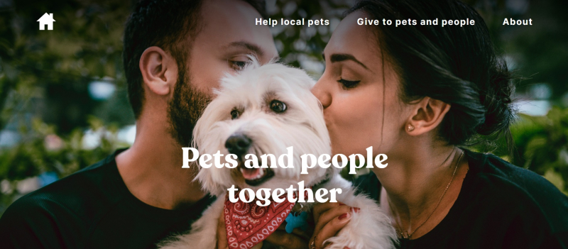 Screenshot of https://theshelterpetproject.org/