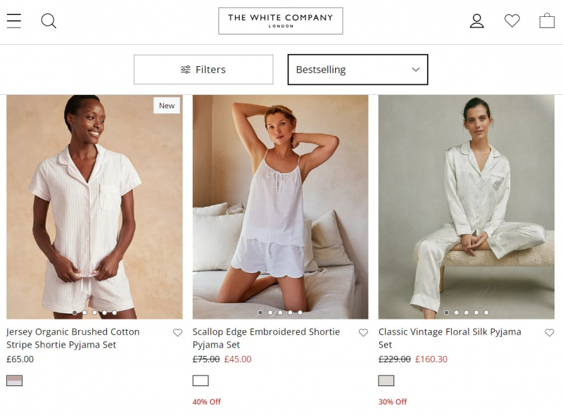 Screenshot of https://www.thewhitecompany.com/uk/Clothing/Nightwear/c/pyjamas