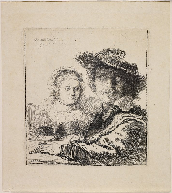 Photo:  Self-Portrait with Saskia, Rembrandt van Rijn