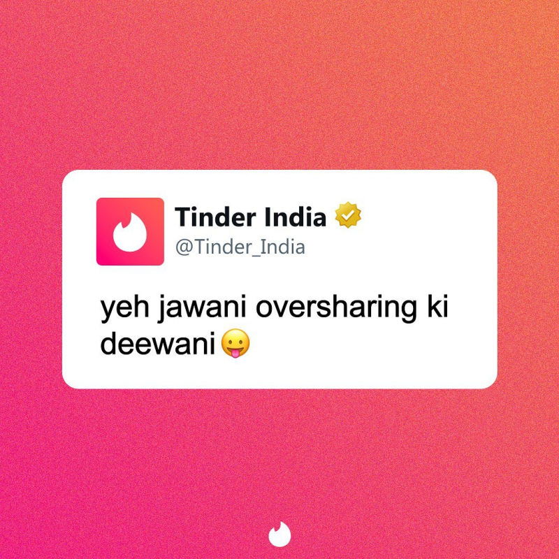 Screenshot via https://www.instagram.com/tinder_india/
