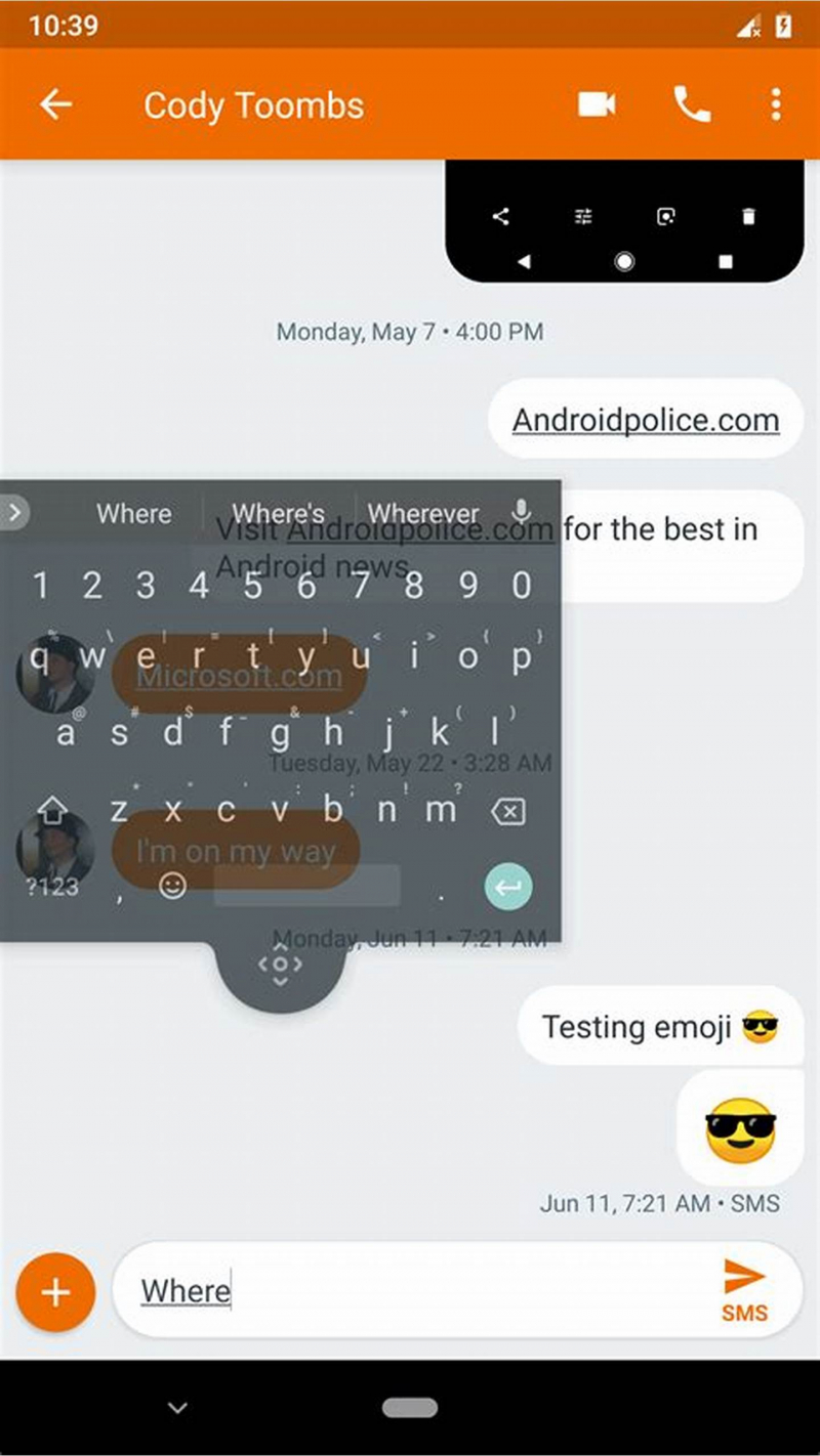 Screenshot via Tiny Keyboard app