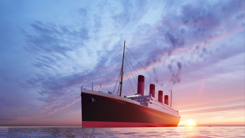 Photo on Pixabay: https://pixabay.com/photos/titanic-sunset-ocean-ship-6972725/