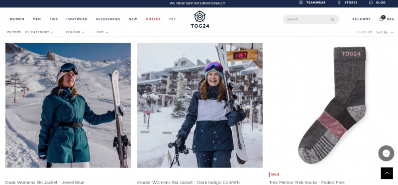 Screenshot via https://www.tog24.com/collections/womens-skiwear