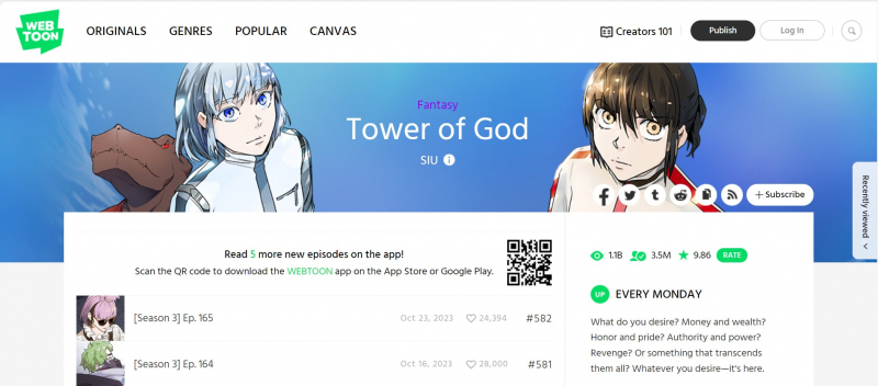 Screenshot of  https://www.webtoons.com/en/fantasy/tower-of-god/list?title_no=95