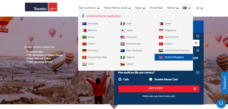 Screenshot of https://www.travelex.co.uk/