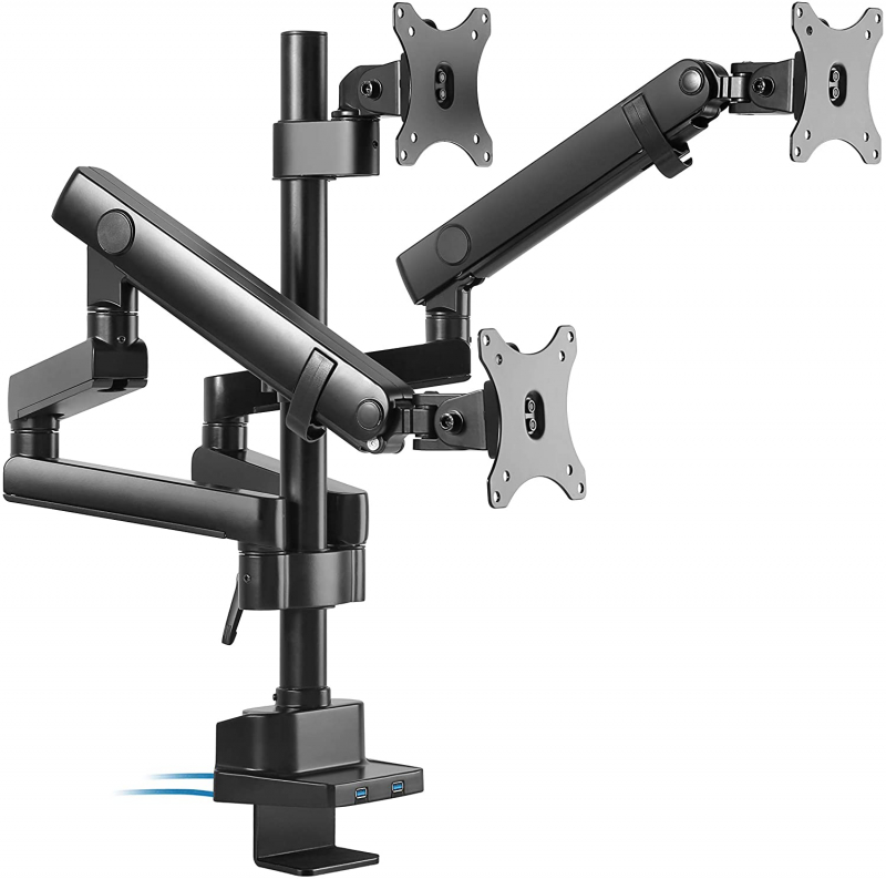 Triple Monitor Arm With USB Port