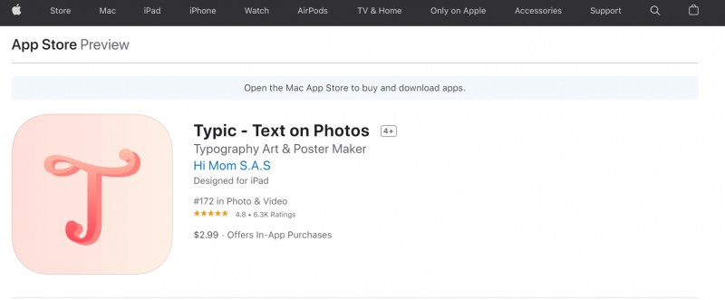 Typic – Text on Photos (rated 4.8)