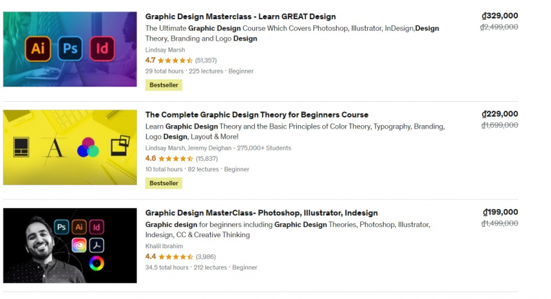 Some Courses For Graphic Designer on Udemy