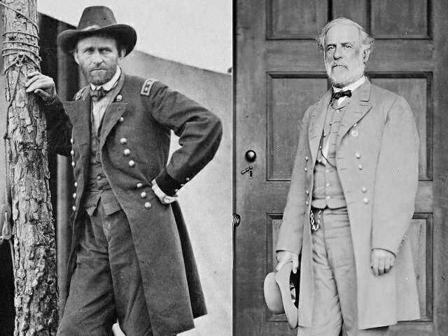 Left: Ulysses S. Grant, right: Robert E. Lee  - Photo: https://constitutioncenter.org/