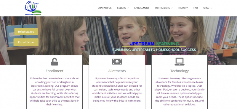 Screenshot of http://upstreamlearning.net/