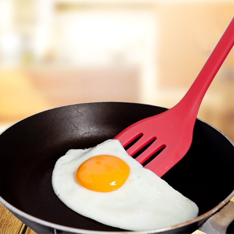 Use a fish spatula to scoop underneath fried eggs