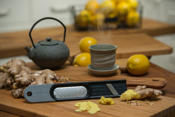 Use a microplane grater for shaving ginger