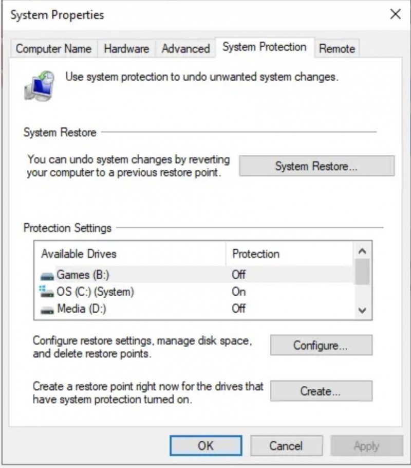 Use System Restore to Fix the Windows Registry