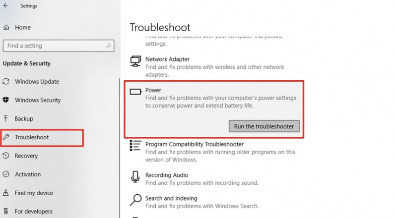 Use the Update Troubleshooter