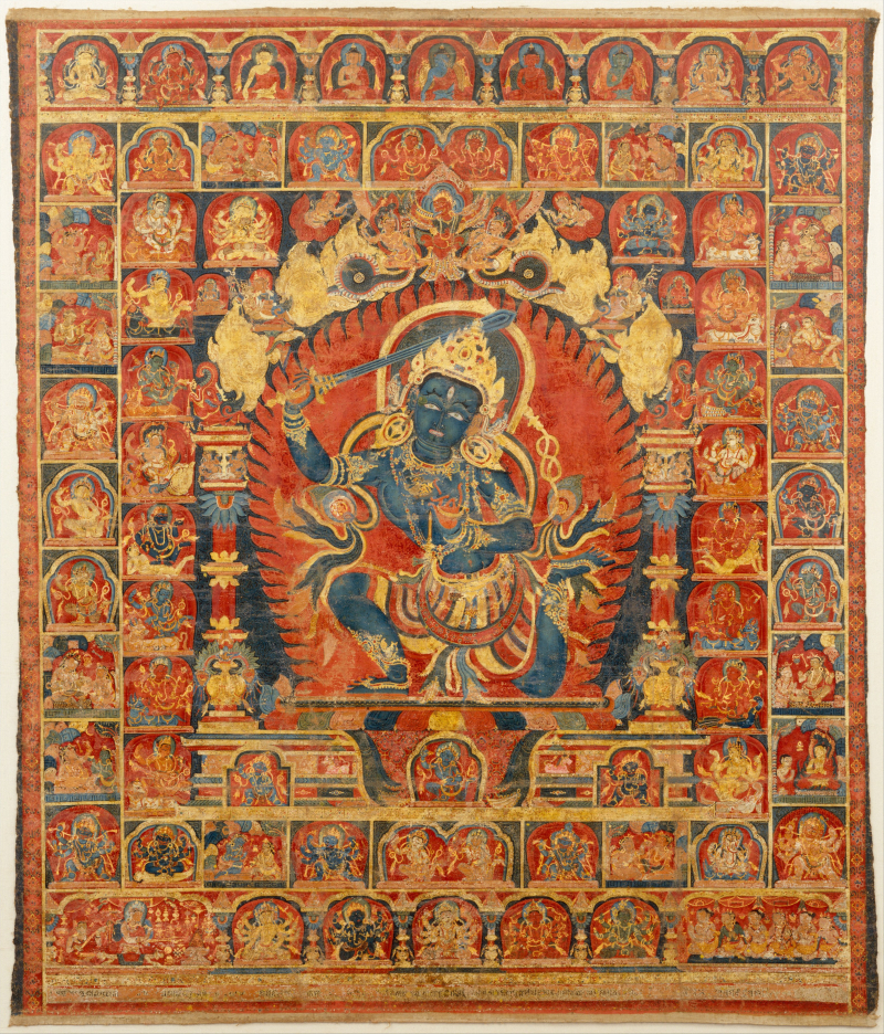 Acala, the Buddhist Protector - Photo on Wikimedia Commons (https://commons.wikimedia.org/wiki/Category:Vajracharya#/media/File:Acala,_the_Buddhist_Protector_(cropped).jpg)