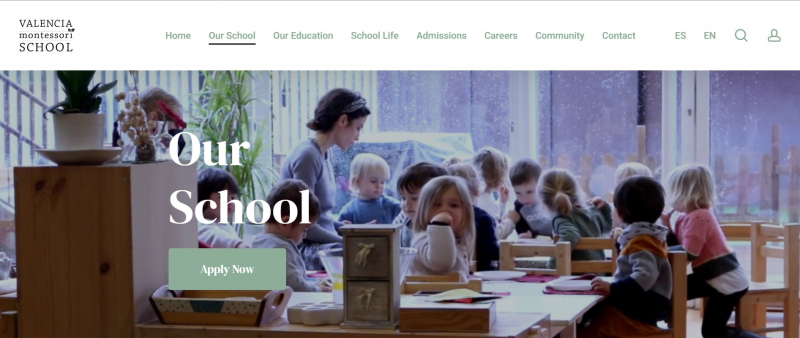 Screenshot of https://valenciamontessori.org/our-school/