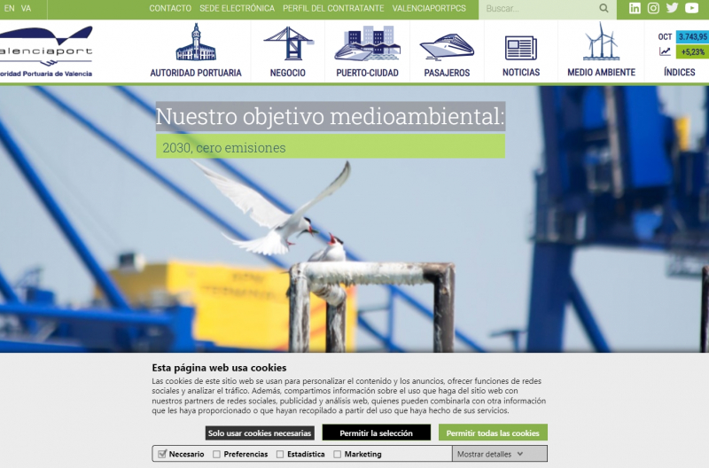 The Port of Valencia (Spain) Website