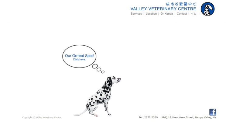 Screenshot of http://www.valleyvetcentre.com.hk/
