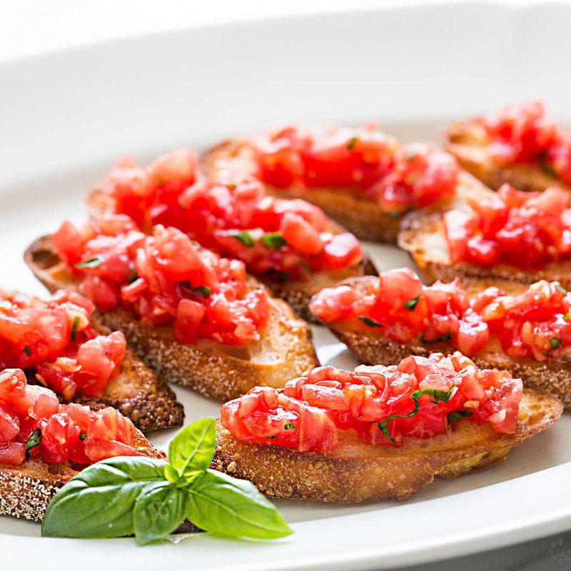 One of many tasty recipes inside: Tomato and Basil Brushetta (Via: Amazon)