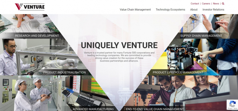 Screenshot of https://www.venture.com.sg/