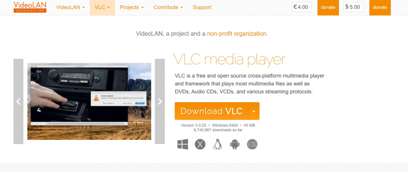 Screenshot via https://www.videolan.org/vlc/index.html