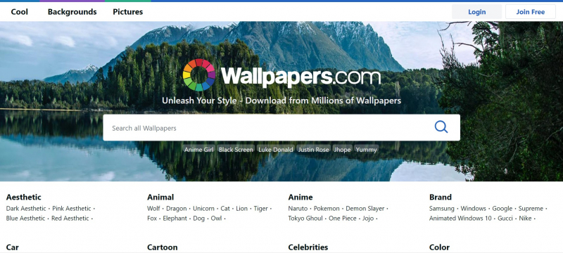 Screenshot of https://wallpapers.com/