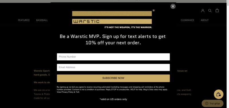 Screen shot of https://warstic.com/