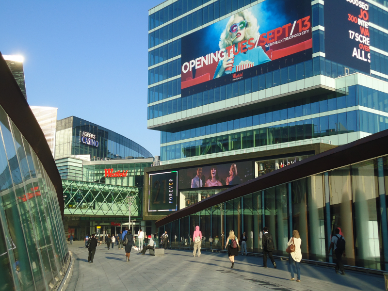 Photo on Wikimedia Commons (https://commons.wikimedia.org/wiki/File:Westfield_Stratford_City_-_geograph.org.uk_-_2626203.jpg)