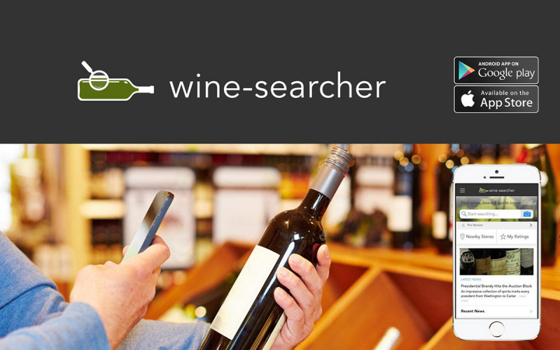 The Wine-Searcher database and search engine brings together wines and prices from merchants around the world- Source: Behance