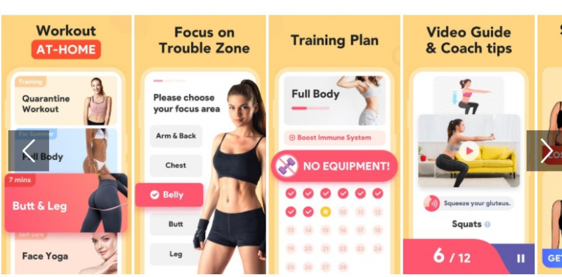 Women Workout at Home - Female Fitness is an effective weight loss application that supports training with many different exercises- Screenshot photo
