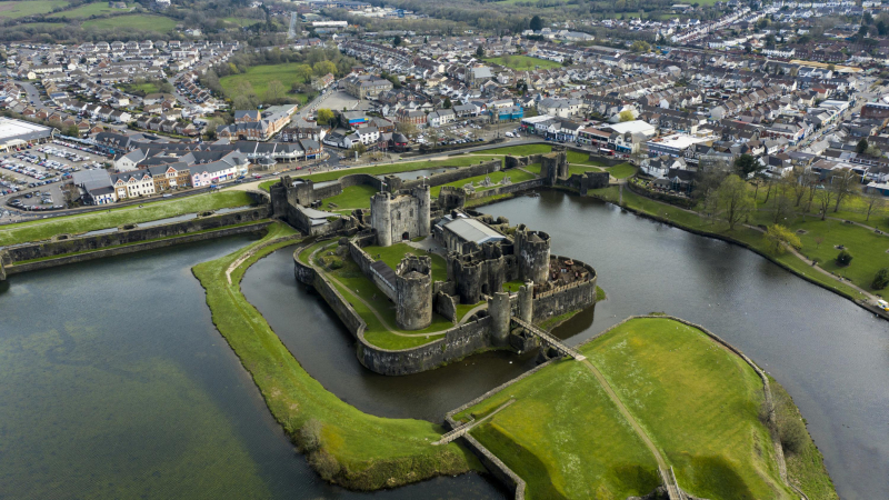Caerphilly Castle, South Wales - www.visitwales.com
