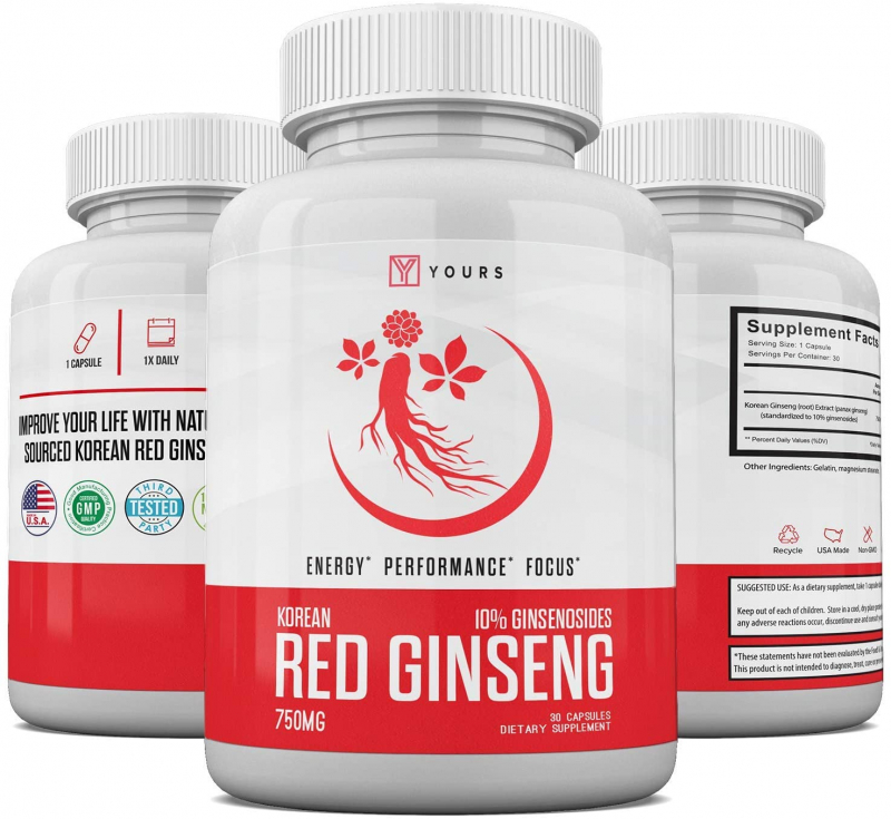 Yours Nutrition Korean Red Ginseng. Photo: amazon.com