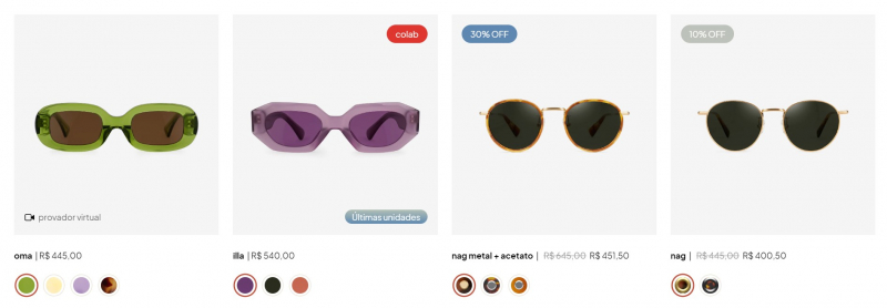 Screenshot of https://zerezes.com.br/collections/oculos-de-sol