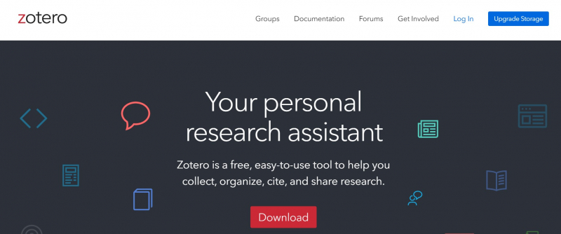 Zotero - Software that automatically senses and cites research from the internet
