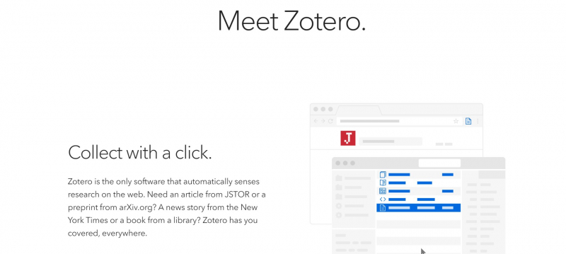 Zotero - Software that automatically senses and cites research from the internet