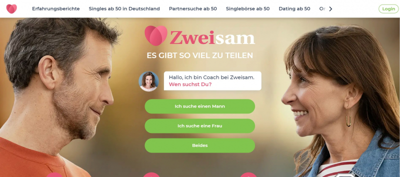 Screenshot of https://www.zweisam.de/