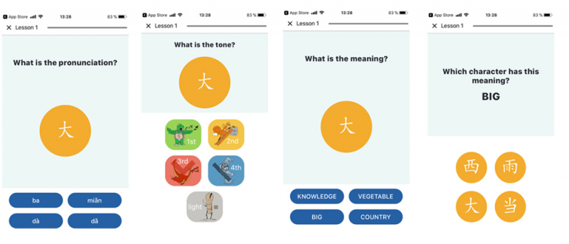 Zizzle App: Learning Mandarin through Association- Source: DigMandarin